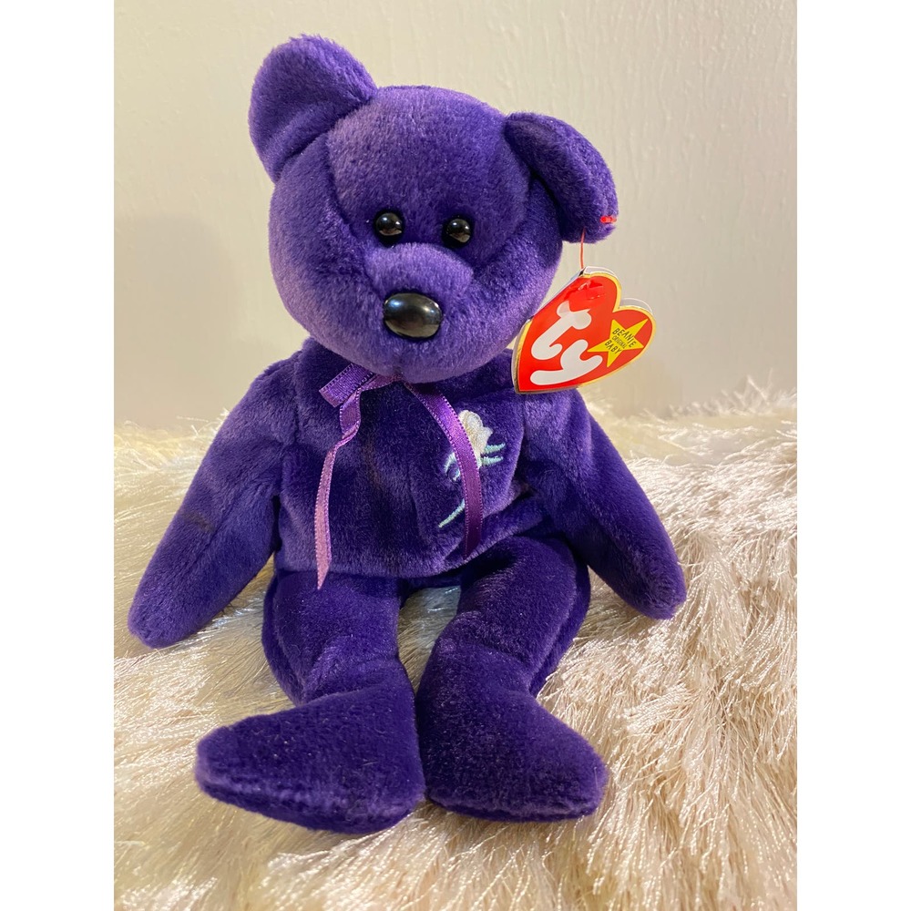 🆁🅰🆁🅴 RARE 1st Edition 1997 Princess Diana Bear - Ty Beanie Baby ~❤︎~❤︎~❤︎~